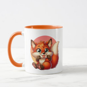 Süße Fuchs-Fans fügen Monogramm hinzu Tasse