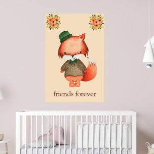 Süße Fuchs Freunde Für Immer Jungen Zimmer Baby Nu Poster