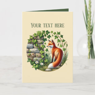 Süße Fuchs-Liebhaber fügen Text hinzu Karte