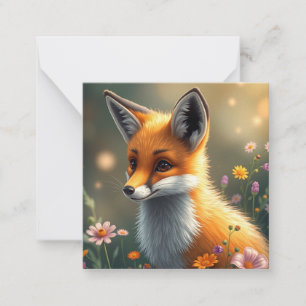 Süße Fuchs-Notizkarte Mitteilungskarte