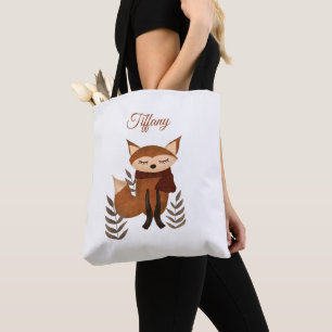 Süße Fuchs-Winter-Illustration Tasche