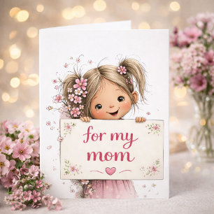 Süße "Für meine Mama" Muttertagskarte Karte