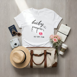 Süße Fußabdrücke eines Baby-Mädchens Schwangerscha Tri-Blend Shirt