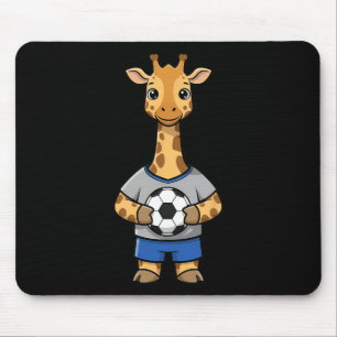 Süße Fußball-Giraffe Footbyll-Spieler Tier Sport Mousepad