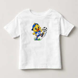 Süße Fußball-Hühnchen Fußball Sport Cartoon Kleink Kleinkind T-shirt