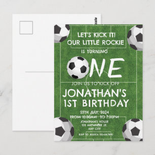 Süße Fußball-Jungs Sport Kinder 1. Geburtstag Postkarte