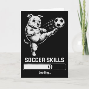 Süße Fußball-Mops-Fähigkeiten Laden Hund Punkte St Karte