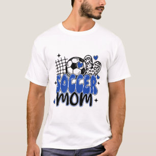 Süße Fußballmutter Leopard Lustige Fußballmutter M T-Shirt