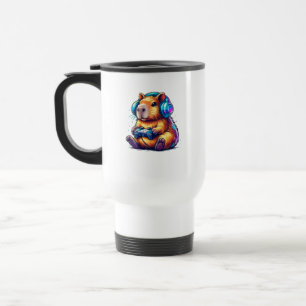 Süße Gaming-Capybara Reisebecher