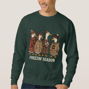 Süße Gans Frostige Jahreszeit Winter Gemütlicher H Sweatshirt