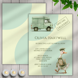 Süße Gans liefert ein besonderes Paket Baby Shower Einladung