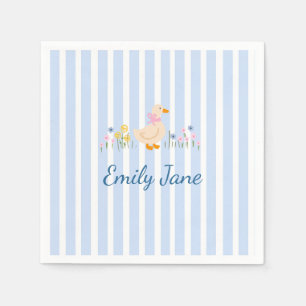 Süße Gans Wildblumen-Baby Shower-Taufe Serviette