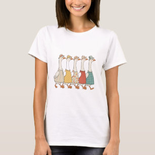 Süße Gänse in einer ReiheT-Shirt T-Shirt