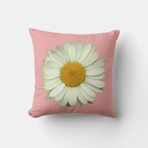 Süße Gänseblümchen-Blüten auf Rosa Kissen