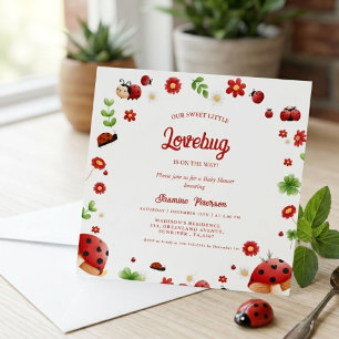 Süße Garten kleine Marienkäfer-Baby-Party-Einladun Einladung