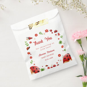 Süße Garten kleine Marienkäfer-Baby-Party-Einladun Geschenktütchen
