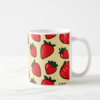 Süße Garten-Tasse – Rote Erdbeeren Kaffeetasse
