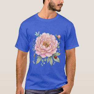 Süße Garteninsekten Pfingstrose Wasserfarbenkunst T-Shirt