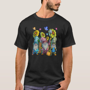 Süße Gartenzwerge mit Schmetterling Sonnenblumen G T-Shirt