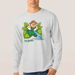 Süße Gärtnerei-Bauer-Cartoon-Grafik T-Shirt