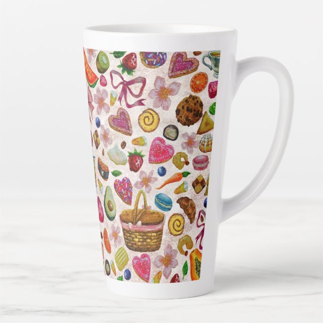 Süße Gebäck Süßigkeiten Milchtasse (Rechts)