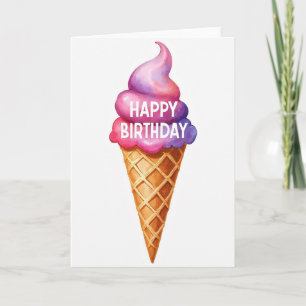 Süße Geburtstag-Eiscreme-Karte Karte