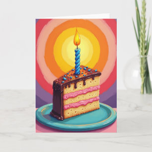 Süße Geburtstag-Streuselkuchen-Karte Karte