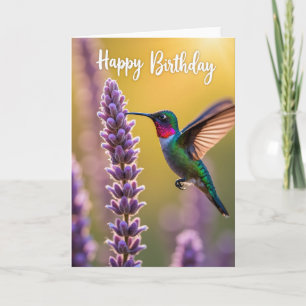 Süße Geburtstags-Smaragd-Vogel-Karte Karte
