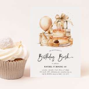 Süße Geburtstagsfeier für Erwachsene jeden Alters Einladung