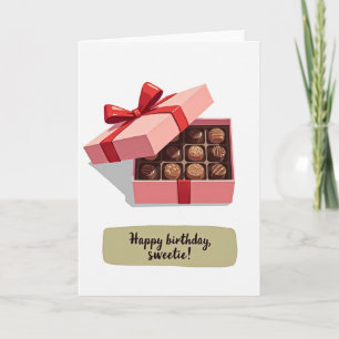 Süße Geburtstagsgeschenkbox-Karte Karte