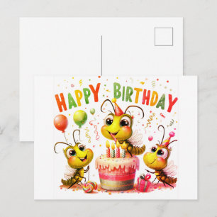 Süße Geburtstagspostkarten Postkarte