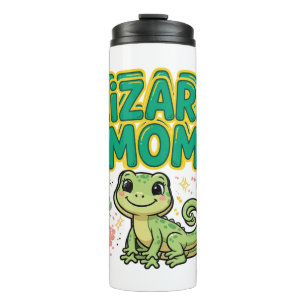 Süße Gecko-Mutter Thermotasse Thermosbecher