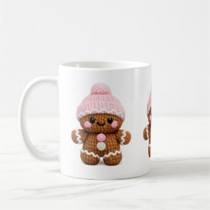 Süße gehäkelt Weihnachtsgebäck-Tassenfigur Kaffee Kaffeetasse