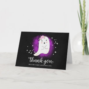 Süße Geist Halloween Baby Shower Danksagungskarte Karte