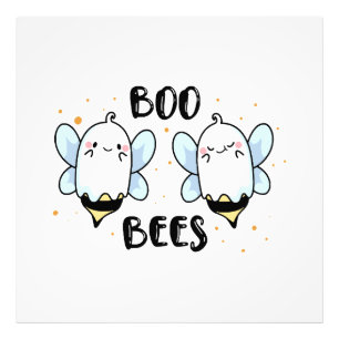 Süße Geister Boo Bienen - Lustiges Halloween auf w Fotodruck