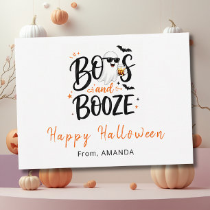Süße Geister, Boos und Alkohol Halloween Postkarte