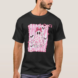 Süße Geister-Coquette Rosa Bogen Kuh Druck Hallowe T-Shirt