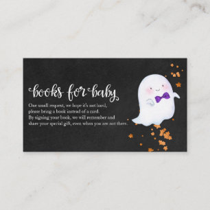 Süße Geister-Halloween-Baby-Party-Bücher fürs Baby Begleitkarte