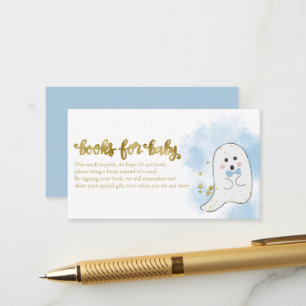 Süße Geister-Halloween-Baby-Shower-Bücher für Baby Begleitkarte