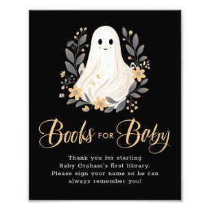 Süße Geister Herbst Bücher für Baby Shower Schild