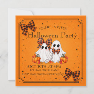 Süße Geister-Kinder Halloween-Party-Einladung Einladung