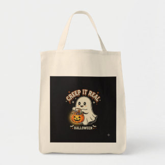 Süße Geister-Tasche "Creep It Real" für Halloween Tragetasche