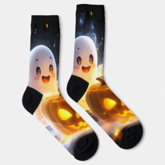Süße Geisterfamilie Halloween-Kürbis Gruselige Nac Socken