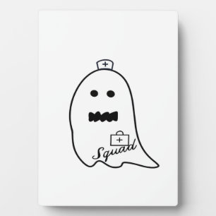 Süße Geisterkrankenschwester Halloween Handgezeich Fotoplatte
