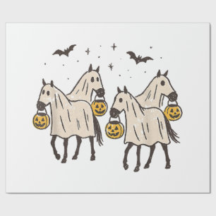 Süße Geisterpferde Halloween Süßigkeiten oder Saur Geschenkpapier