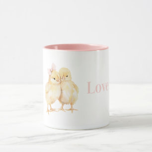 Süße Gelbe Hühner Lieben Tasse