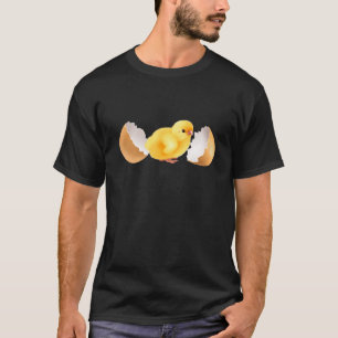 Süße gelbe Küken-Huhn geschlüpft Ei-Teenager-Männe T-Shirt
