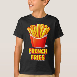 Süße gelbe rote Pommes Frites Kostüm für Kinder un T-Shirt