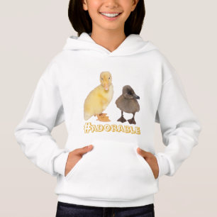 Süße gelbe und graue Entlein Fotografie Hoodie