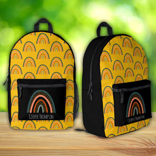 Süße gelbe und schwarze Regenbogen-Jungs Bedruckter Rucksack